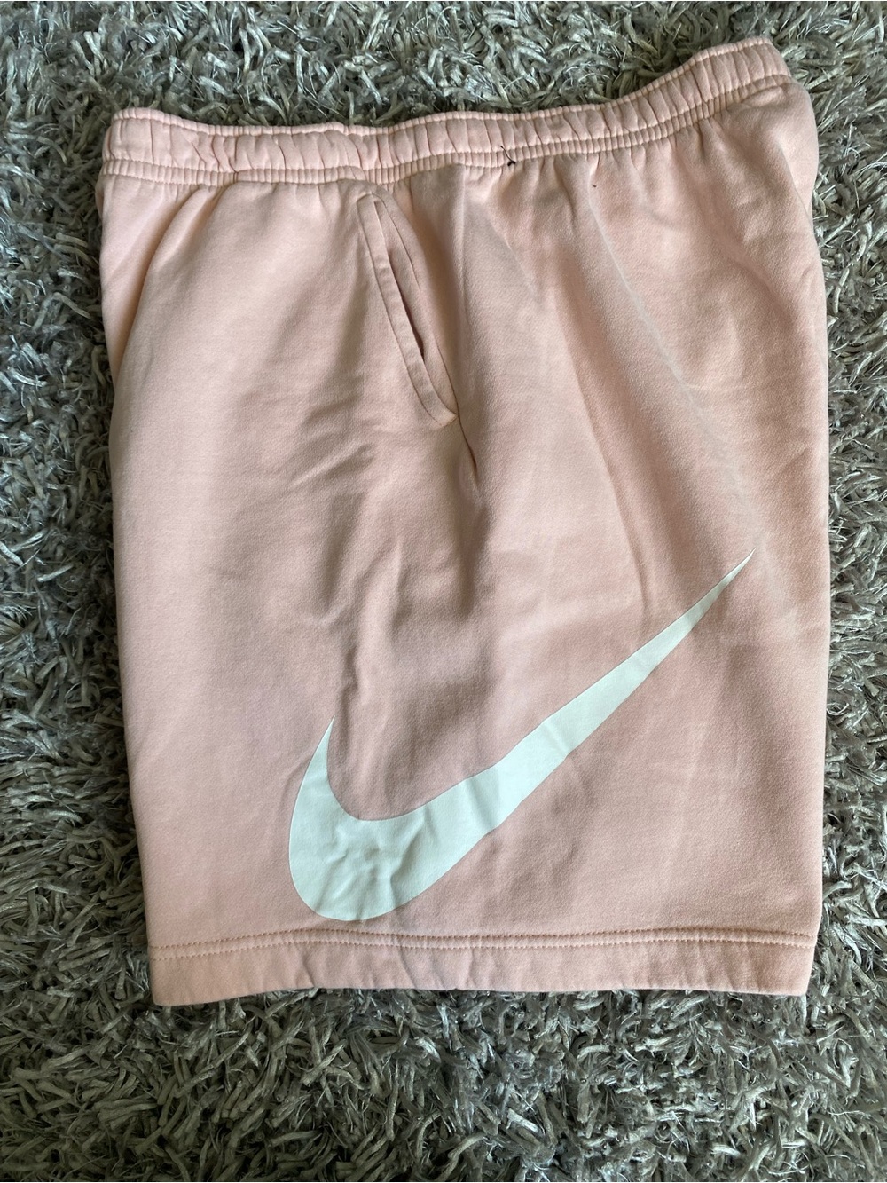 Nike Light Pink Shorts with White Swoosh men XL